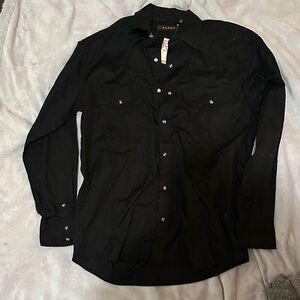 Men’s Roper Brand Black Button Down Shirt in a size medium